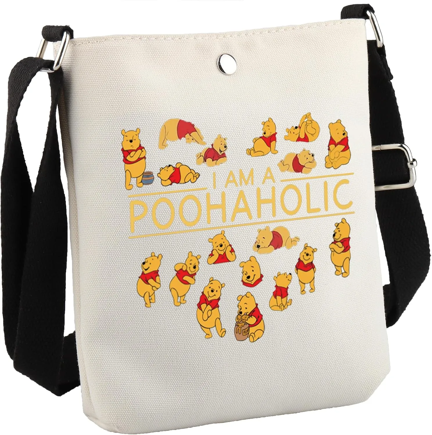 GJTIM Bear Gift Cartoon Character Fans Gift Bear Accessories I Am A Poohaholic Travel Bag (Poohaholic CB)