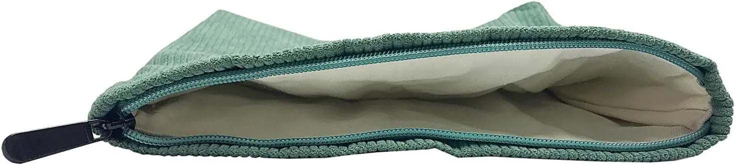 GUTGNK Women's Corduroy Cosmetic Bag, Large Capacity Canvas Cosmetic Bag Travel Toiletry Bag Accessories Organizer, Pink