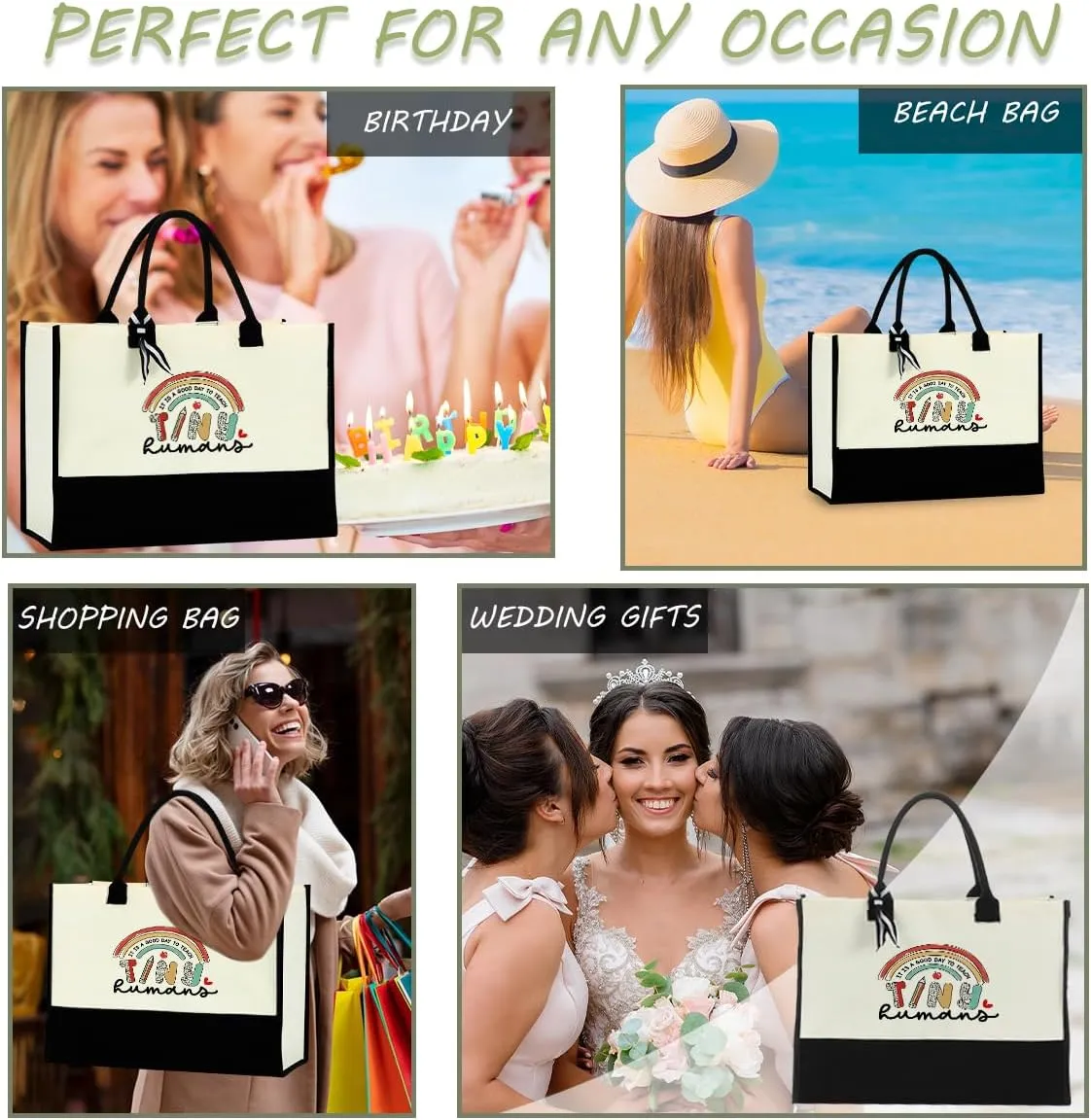 Hanamiya Na Chaos Coordinator Work Bestie Waterproof Large Tote Bag Soul Sister Sunshine Religious Teacher Appreciation Gifts