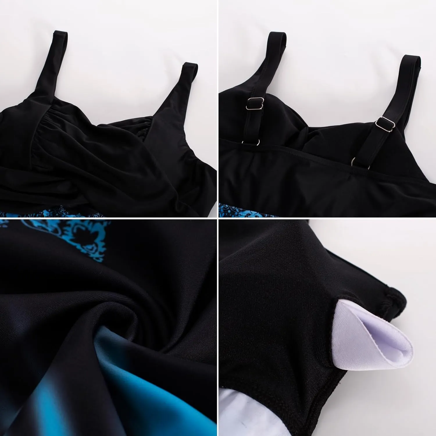 Hanna Nikole Women's Plus Size Tankini Swimsuits Twist Front Two Piece Bathing Suits with Shorts