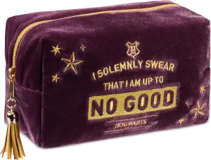 Harry Potter Makeup Bag for Women, Teenagers, Girls - Velvet Hogwarts Cosmetic Bags Travel Accessories - Gifts for Girls