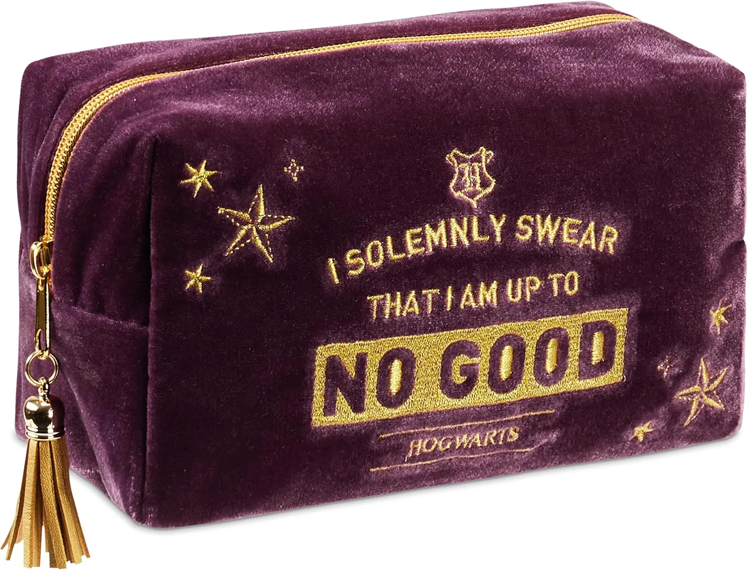 Harry Potter Makeup Bag for Women, Teenagers, Girls - Velvet Hogwarts Cosmetic Bags Travel Accessories - Gifts for Girls