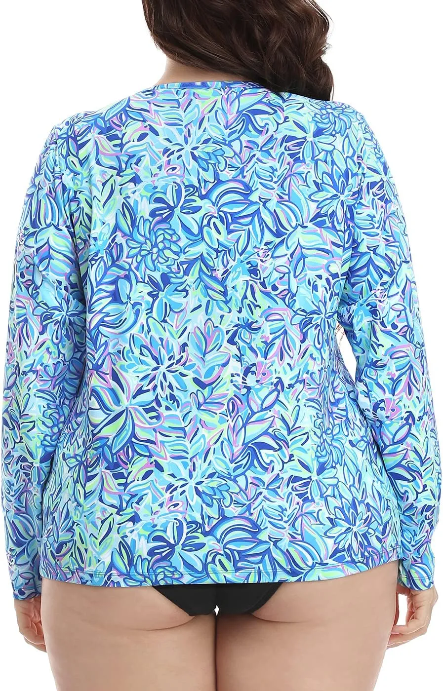 HDE Plus Size Rash Guard for Women UPF 50 Quick Dry Long Sleeve Swim Top
