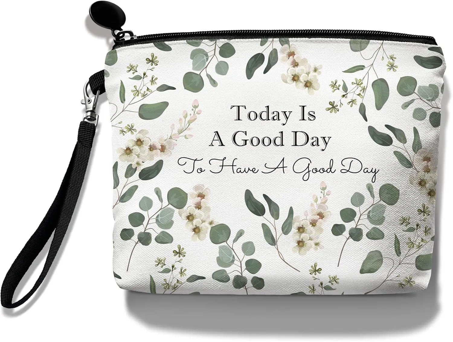 Hglian Eucalyptus Travel Makeup Bag Cosmetic Bags,Inspirational Pouch for Purse Toiletry Accessories Organizer,Gifts for Women