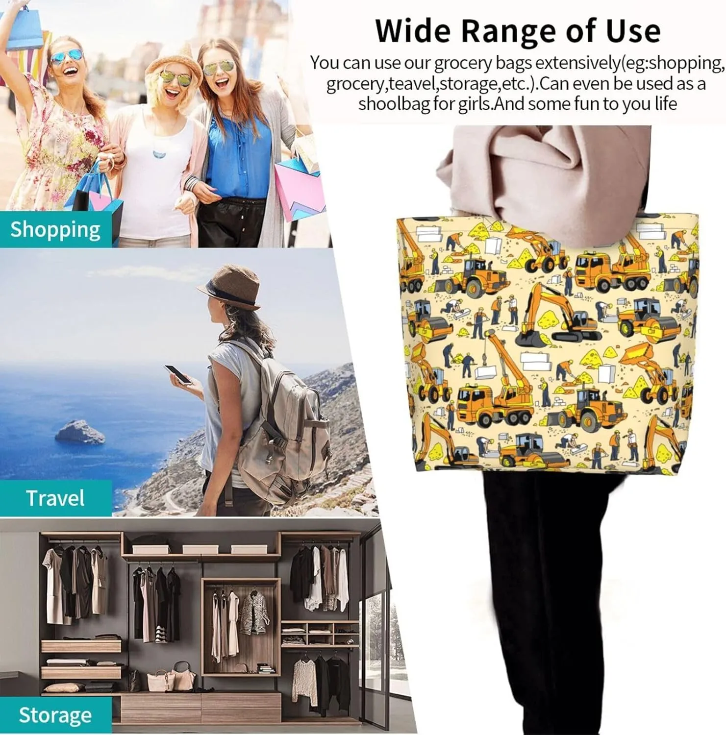 Hot Pinks Zebra Leopard Animal Stripes Women's Tote Bag Large Capacity Single Shoulder Bags Handbag for Shopping Work