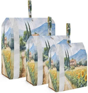 House Sunflowers Field Packing Cubes for Travel 3 Set Compression Cubes Luggage Accessories for Carry On Suitcases