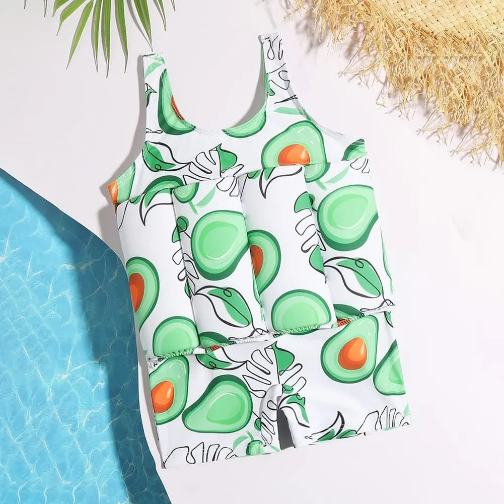 IDOPIP Kids Boys Girls Floatation Swimsuit with Adjustable Buoyancy Baby Float Suit Swim Vest One Piece Swimwear Bathing Suit