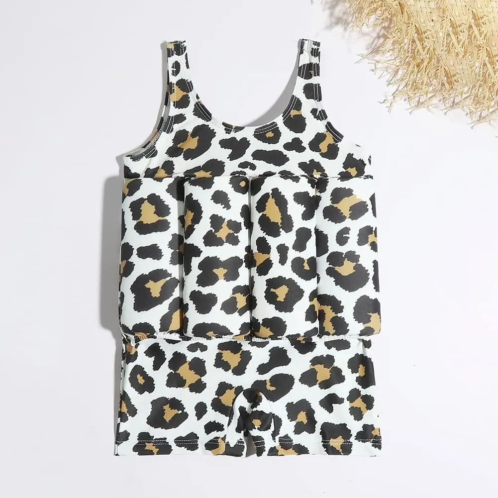 IDOPIP Kids Boys Girls Floatation Swimsuit with Adjustable Buoyancy Baby Float Suit Swim Vest One Piece Swimwear Bathing Suit