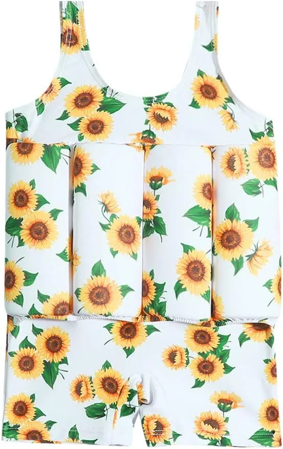IDOPIP Kids Boys Girls Floatation Swimsuit with Adjustable Buoyancy Baby Float Suit Swim Vest One Piece Swimwear Bathing Suit