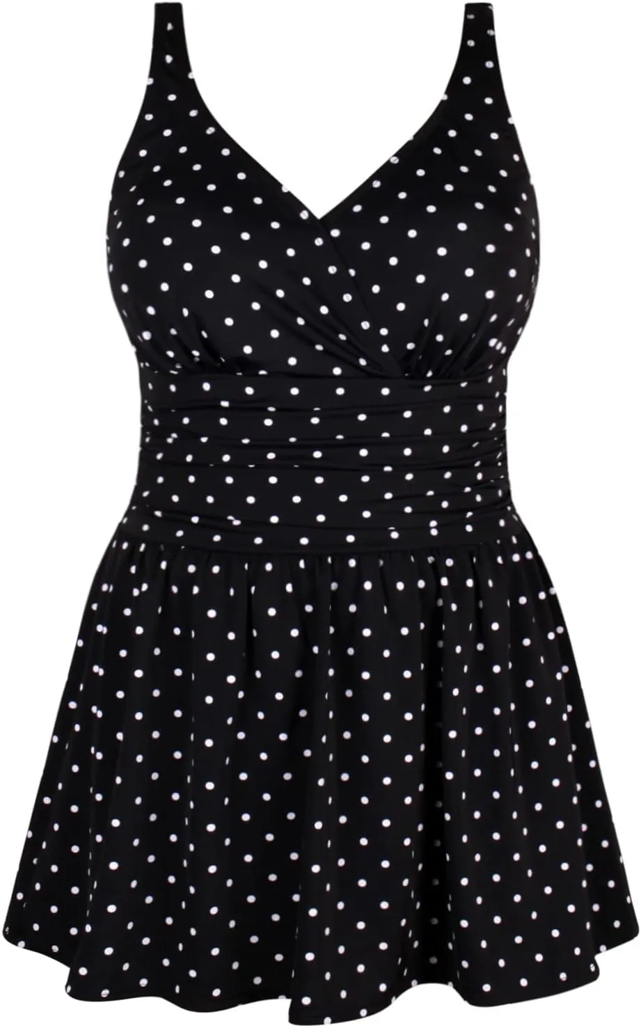 JINXUEER Womens Plus Size Swim Dress Floral Print Ruched Modest Slimming One Piece Skirt Swimsuit
