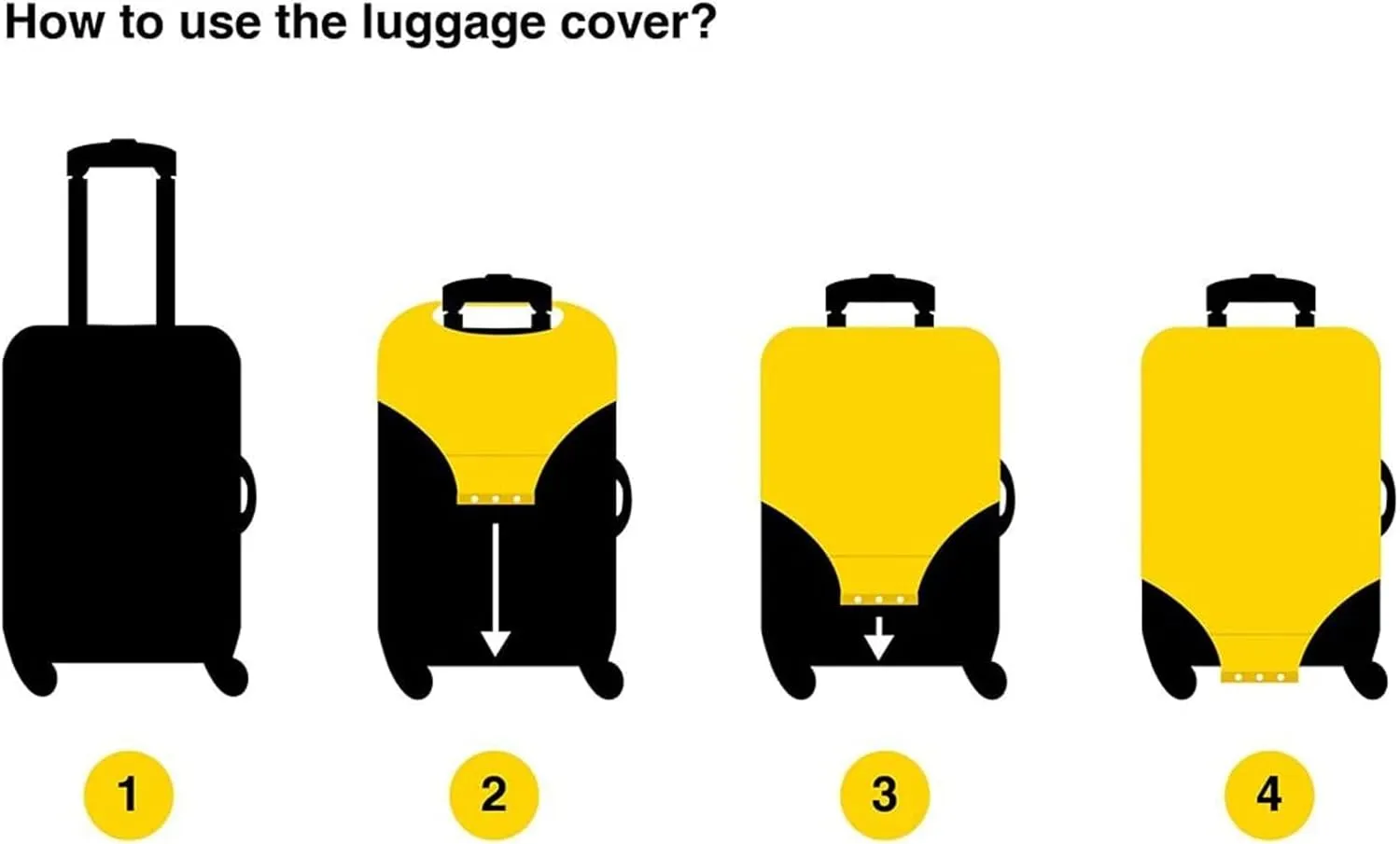 Joisal Cat Drives Racing Car Luggage Protector Covers Stretch Luggage Wraps for Suitcase, Luggage Accessories for Suitcases