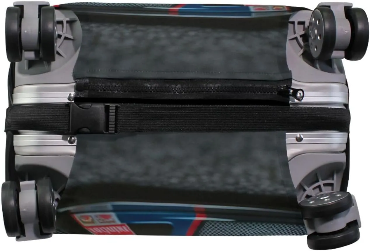 Joisal Cat Drives Racing Car Luggage Protector Covers Stretch Luggage Wraps for Suitcase, Luggage Accessories for Suitcases