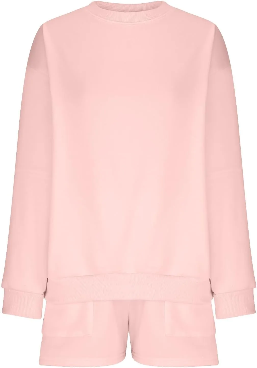 jovati Women 2 Piece Outfits Fall Workout Sets Sweatsuit Oversized Sweatshirt Shorts Lounge Sets 2023 Trendy Preppy Clothes