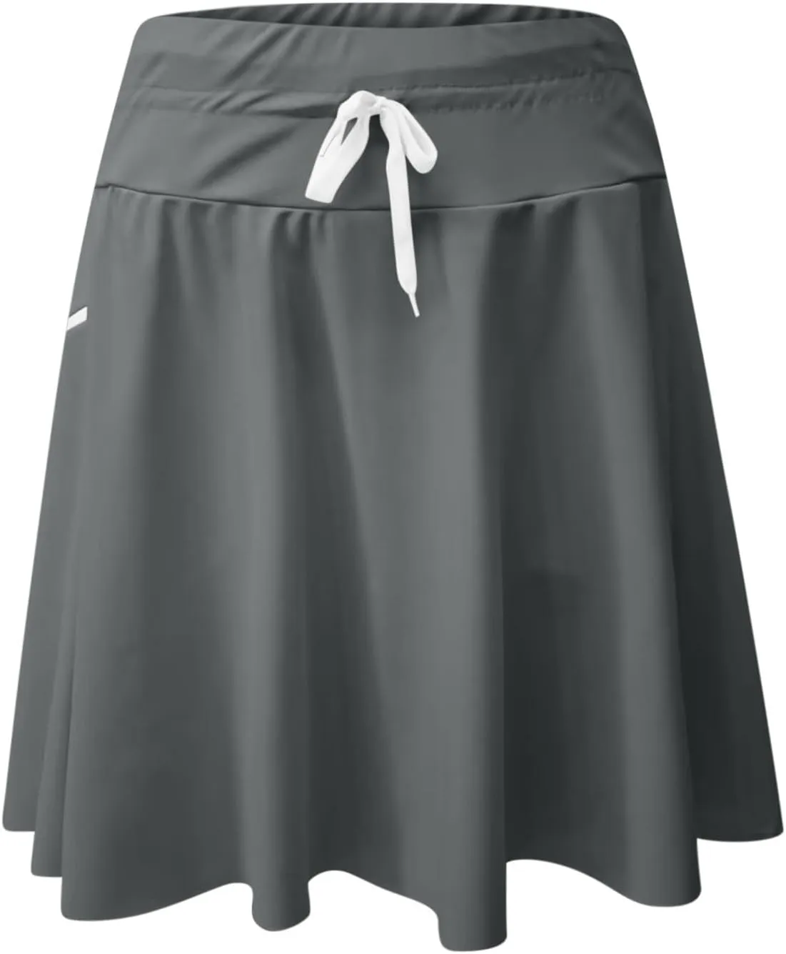 jsaierl Women Swim Skirt Bathing Suit Bottom High Waisted Swim Skort Drawstring Tummy Control Swimsuit Bottom with Zip Pocket