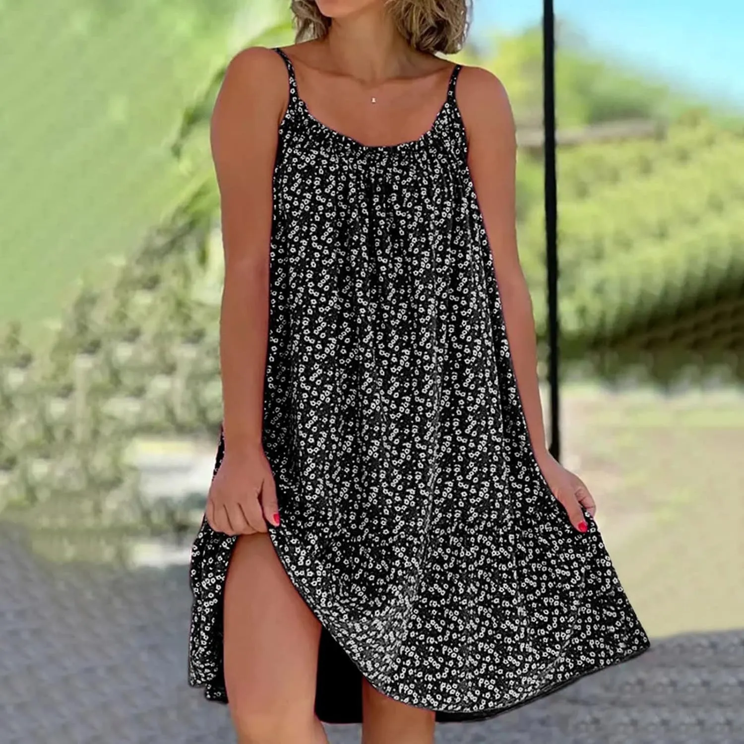 Kaftan Dresses for Women Beach Cover Up Strapless Floral Sundress Tropical Vacation Swimwear