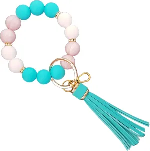 KeyRing Bracelet Car Accessories KeyRings American Keychain USA Key Ring Flag Key chains Wrist Keychains for Women