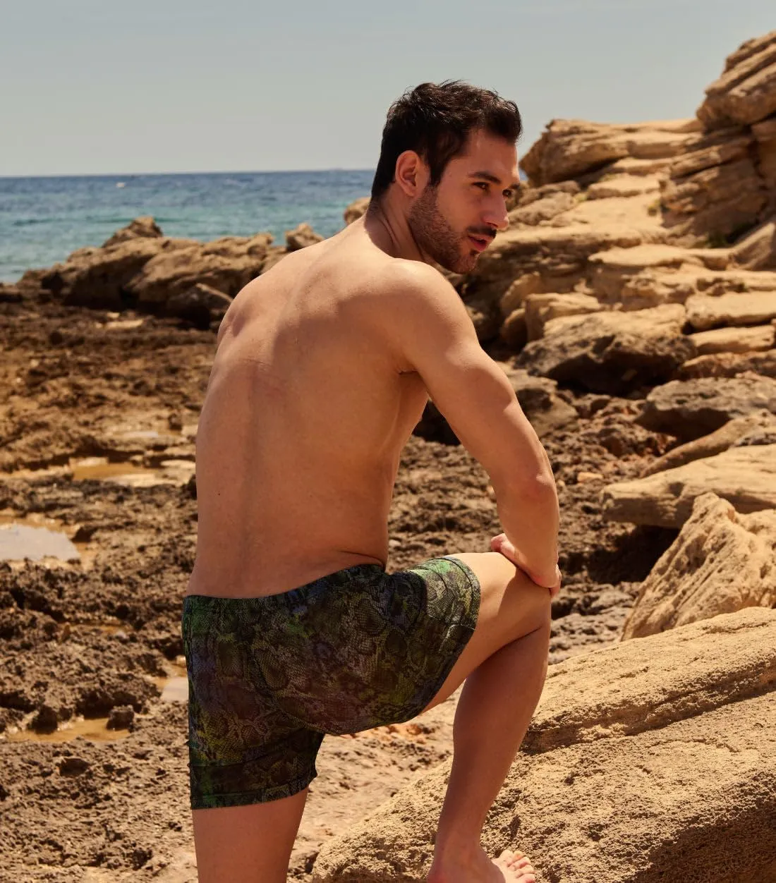 Kiniki Men's Tan Through Swim Shorts (5th Generation)