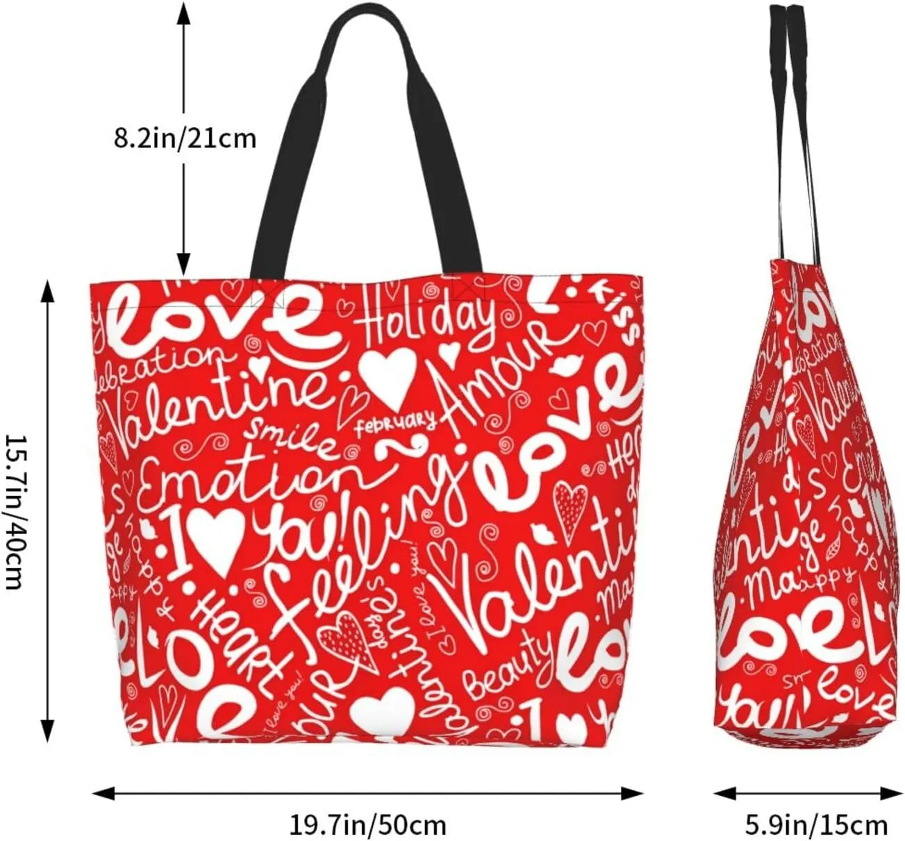 Kiss Kissing Lips Lipstick Lipgloss Women's Tote Bag Large Capacity Single Shoulder Bags Handbag for Shopping Work