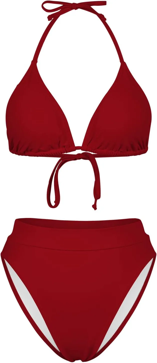 Kisscynest Women's 3 Pieces Swimsuit with Long Sleeve Mesh Shirt Coverup