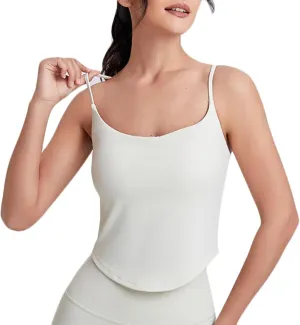 Ladies Tank Tops with Built in Bra Athletic Camisole Gym Workout Running Yoga Vest Tops for Women
