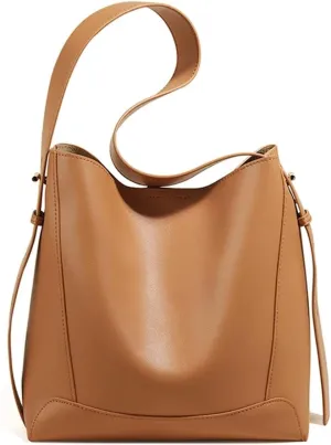 Lady Women Hobo Bucket Bag Split Leather Fashion Shoulder Bags Large Capacity Handbag Wide Adjustable Strap Female Bags