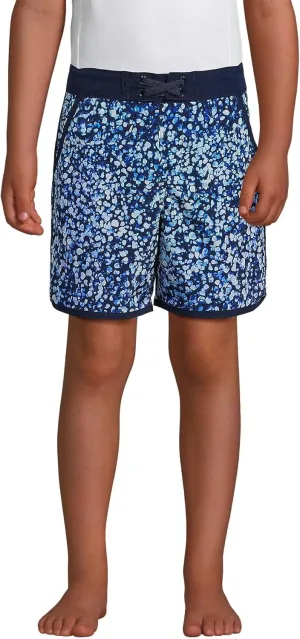 Lands' End Boys Active Stretch Curved Hem Long Board Short