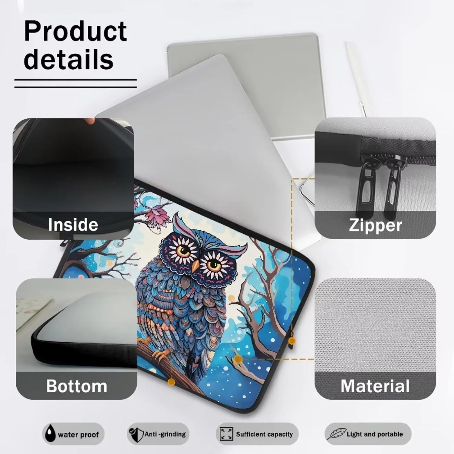 Laptop Bag for Women 10~17 inch Waterproof Computer Bags Lightweight Large Capacity Laptop Accessories for Work