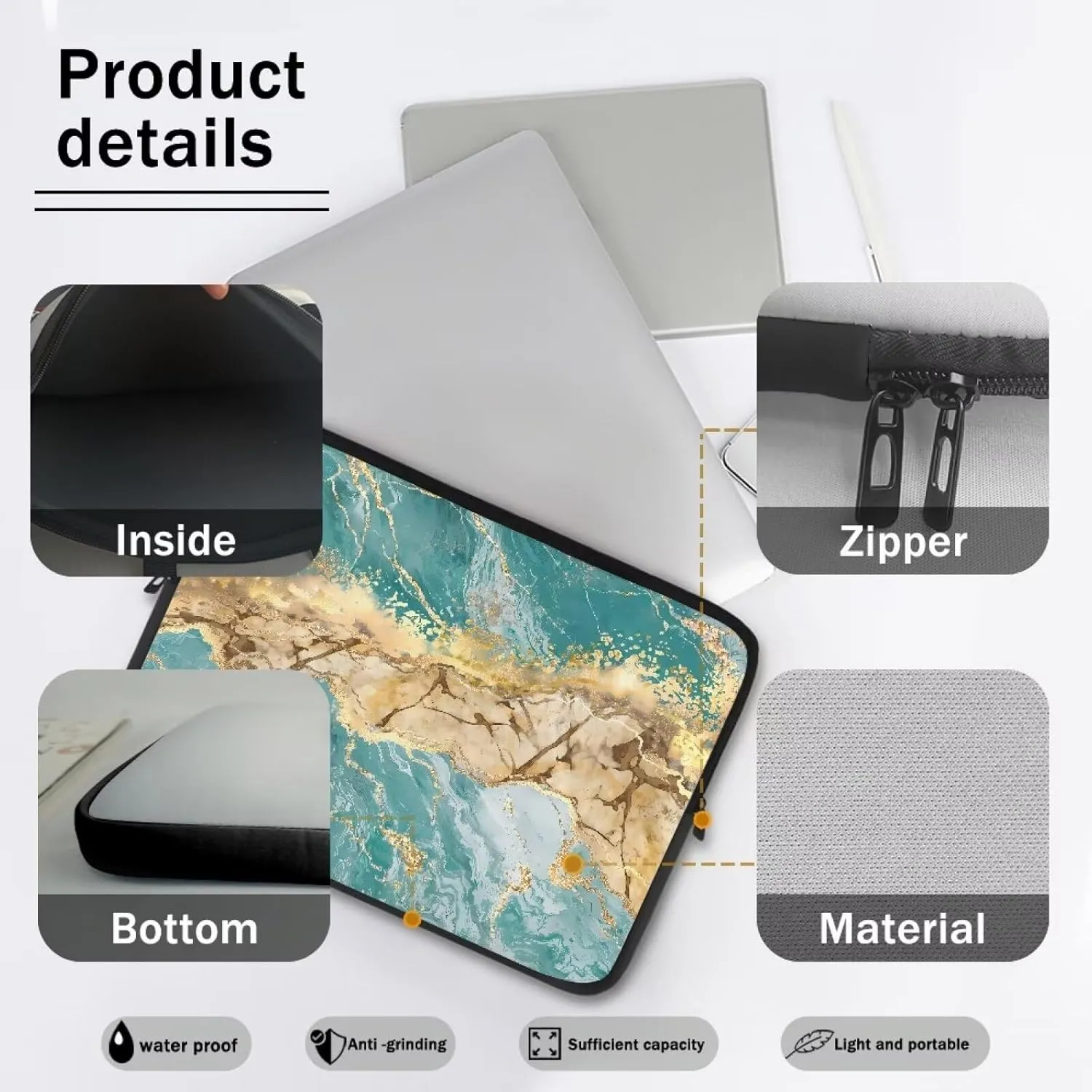Laptop Bag for Women 10~17 inch Waterproof Computer Bags Lightweight Large Capacity Laptop Accessories for Work