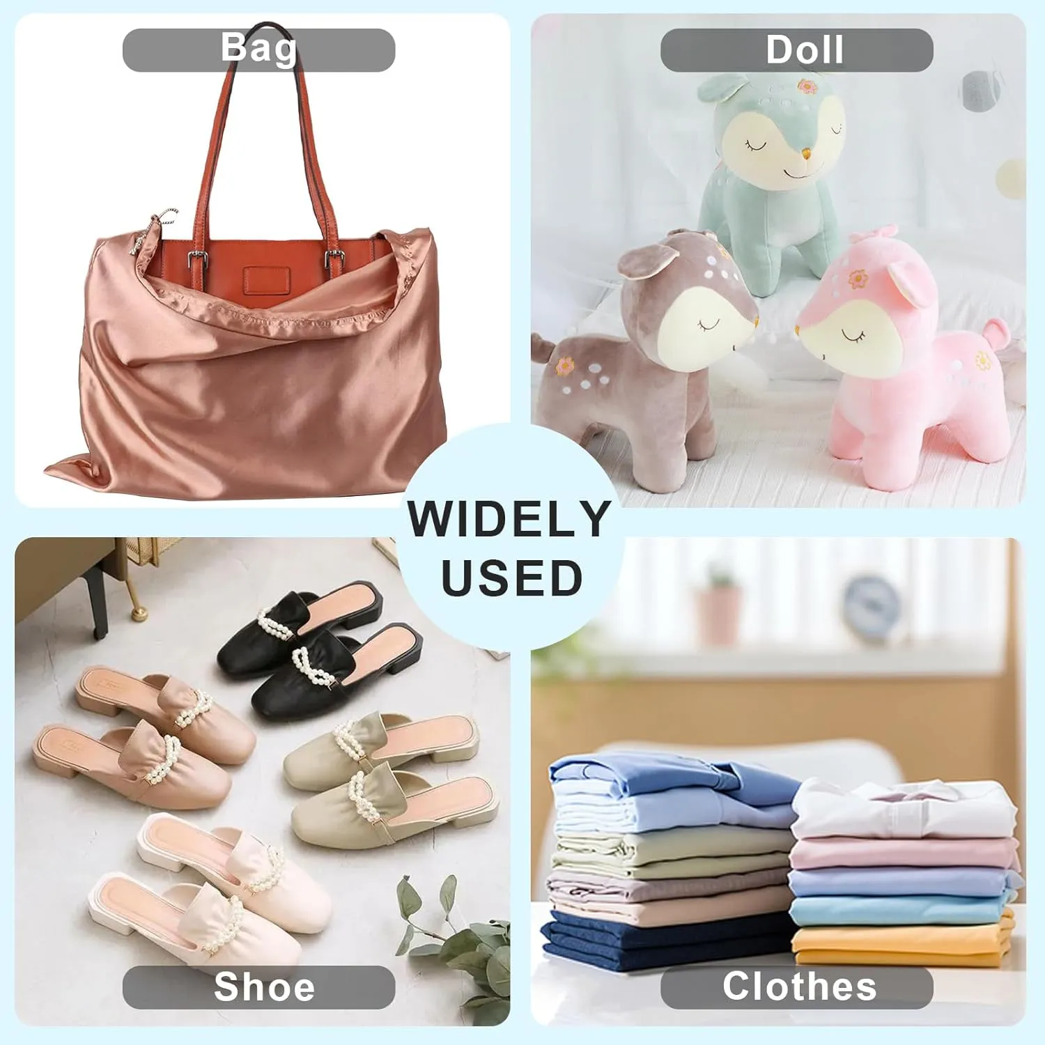 Lckaey handbags Dust Bags for Purse and shoes-travel or home storage-drawstring Purse dust bag organizer5 Pack Y1010brown-M