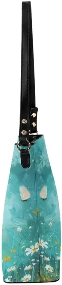 Leather Bucket Bags for Women Satchels Bucket Purse Large Tote Bags Commuting Crossbody Handbag Fashion Hobo Bags