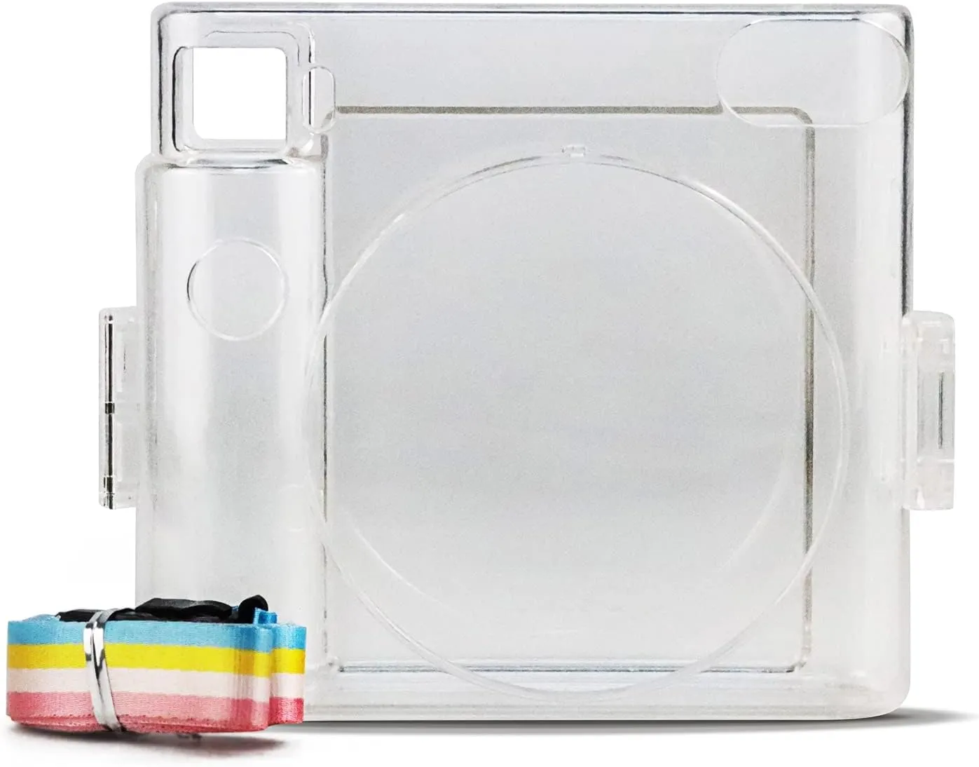 Leather Camera Case Clear Crystal Camera Bag with Shoulder Strap for Fujifilm Square SQ1 Camera Accessories