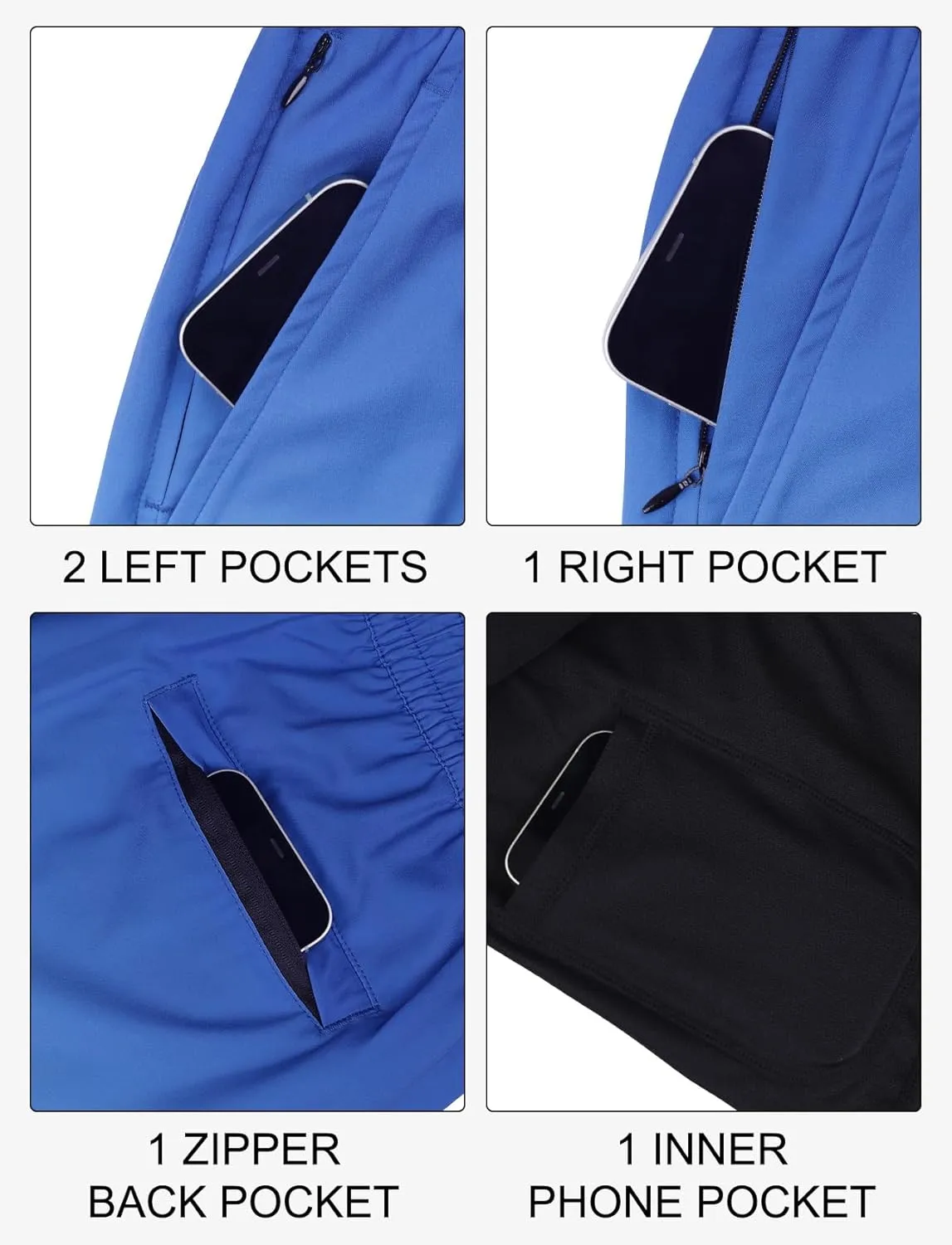 Lzzidou Men Swim Trunks with Compresssion Liner 7 Inch Inseam Board Shorts Bathing Suit with Zipper Pockets