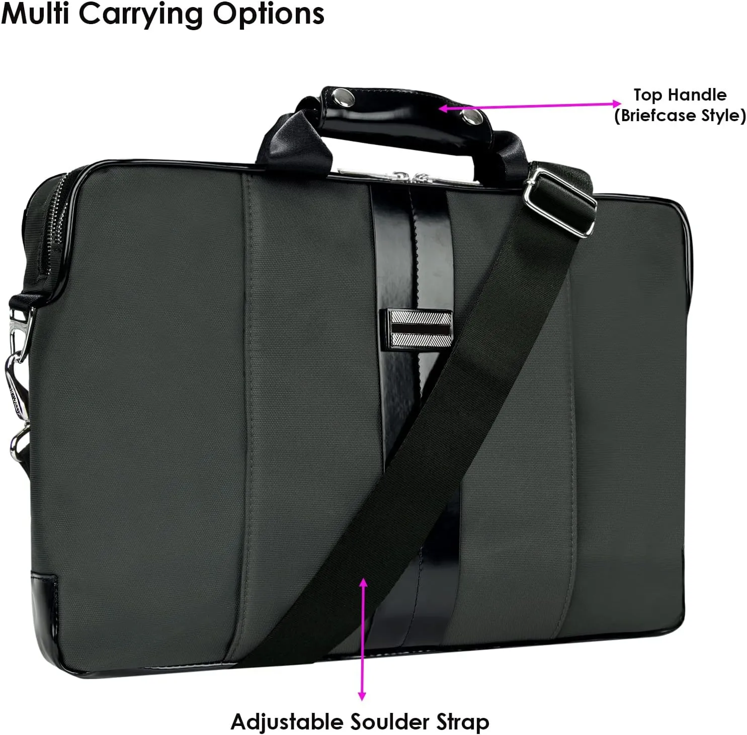 Maggie Shoulder Bag Laptop, Accessories, Books, Cables, Work Files Carrying Case for Laptops, Chromebooks, Tablets, Notebooks