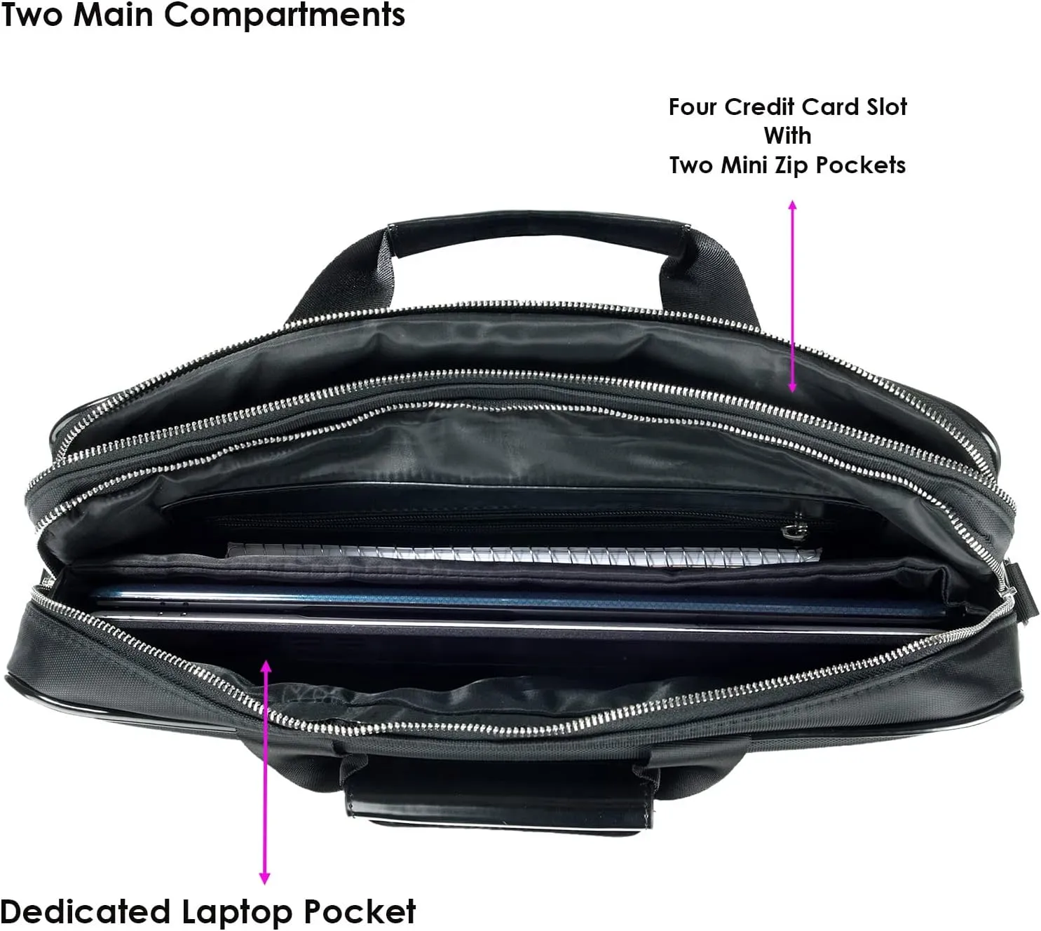 Maggie Shoulder Bag Laptop, Accessories, Books, Cables, Work Files Carrying Case for Laptops, Chromebooks, Tablets, Notebooks