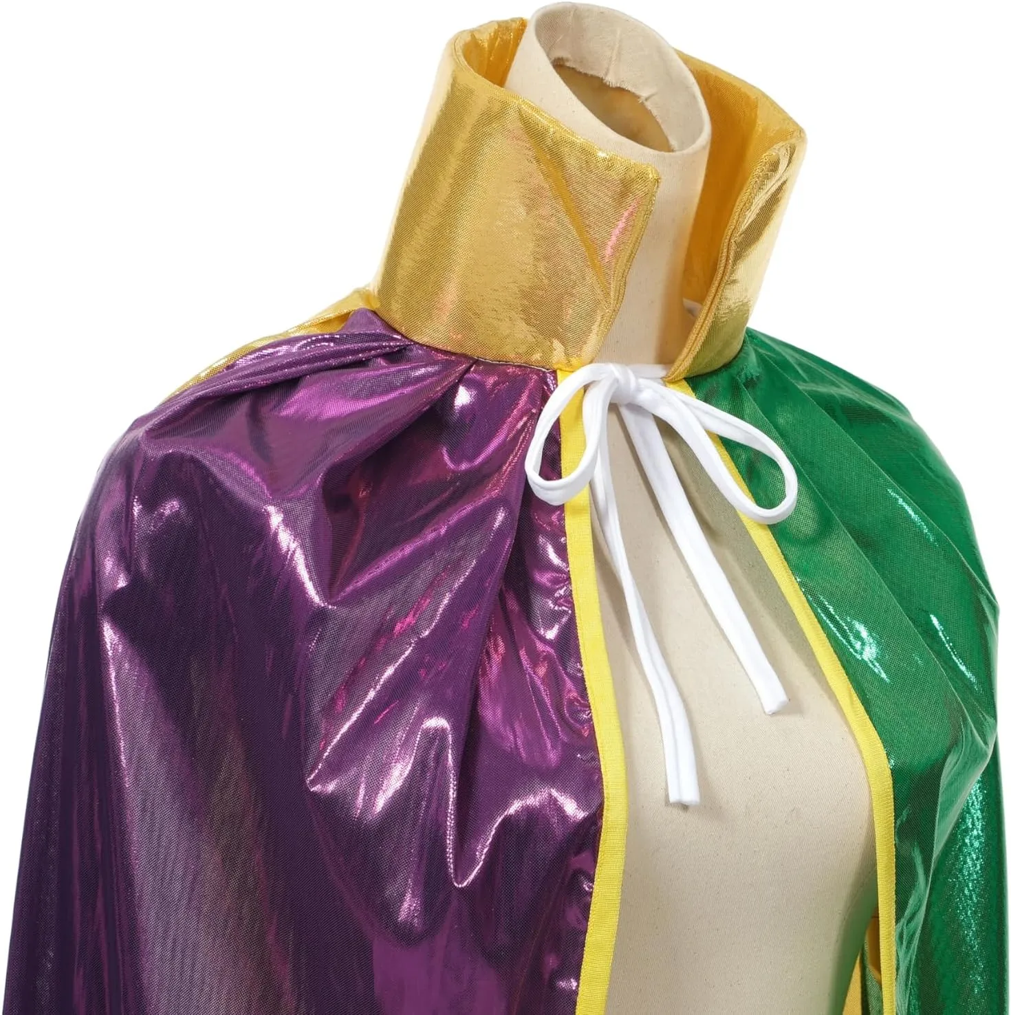 Mardi Gras Cape Cape Cloak for Women and Men,Mardi Gras Costume Accessories Adult,Halloween Cotstume