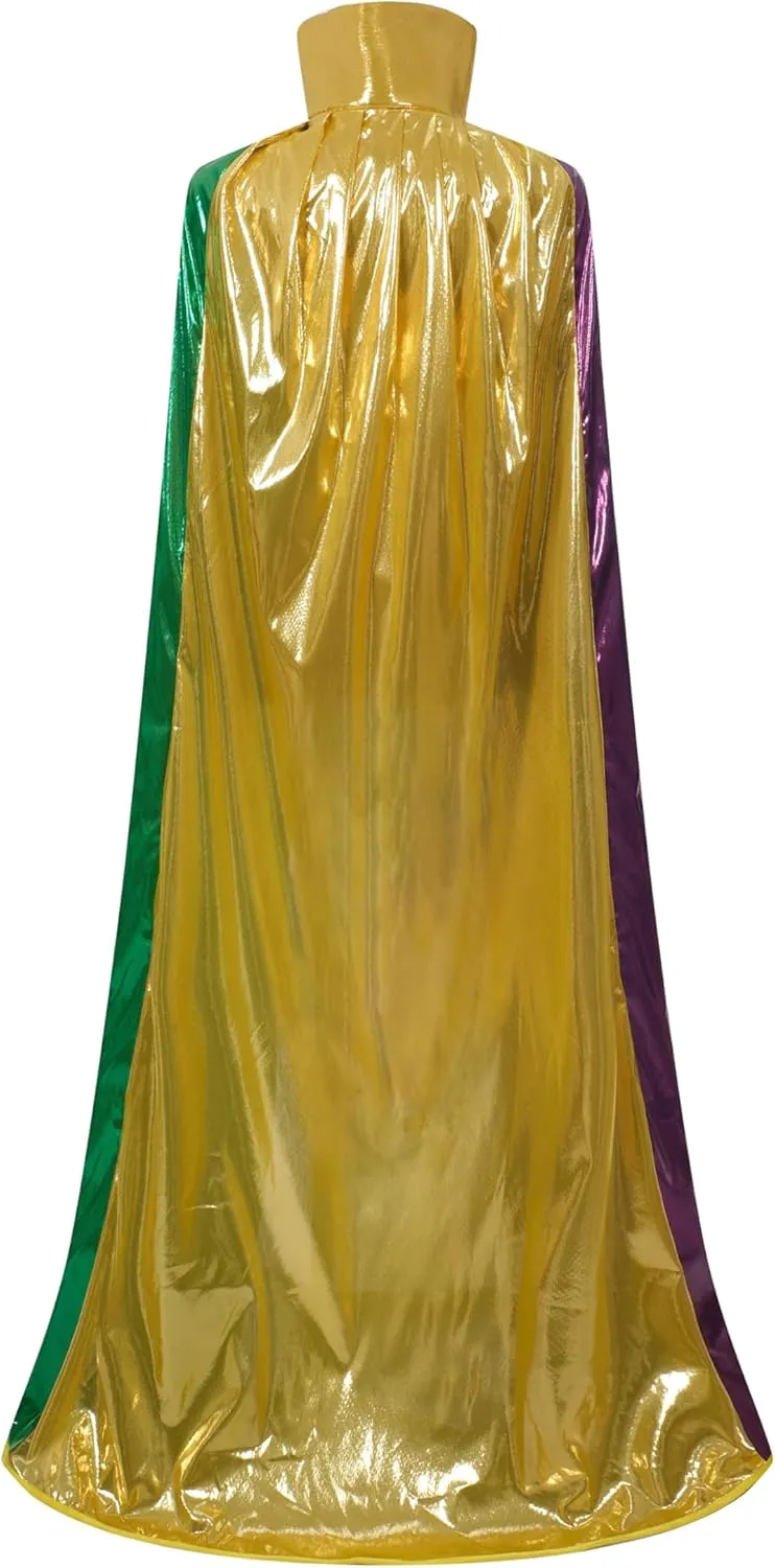 Mardi Gras Cape Cape Cloak for Women and Men,Mardi Gras Costume Accessories Adult,Halloween Cotstume