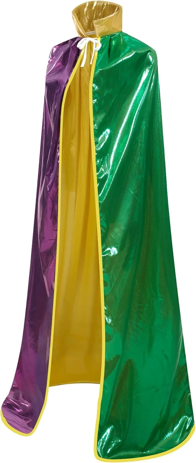 Mardi Gras Cape Cape Cloak for Women and Men,Mardi Gras Costume Accessories Adult,Halloween Cotstume