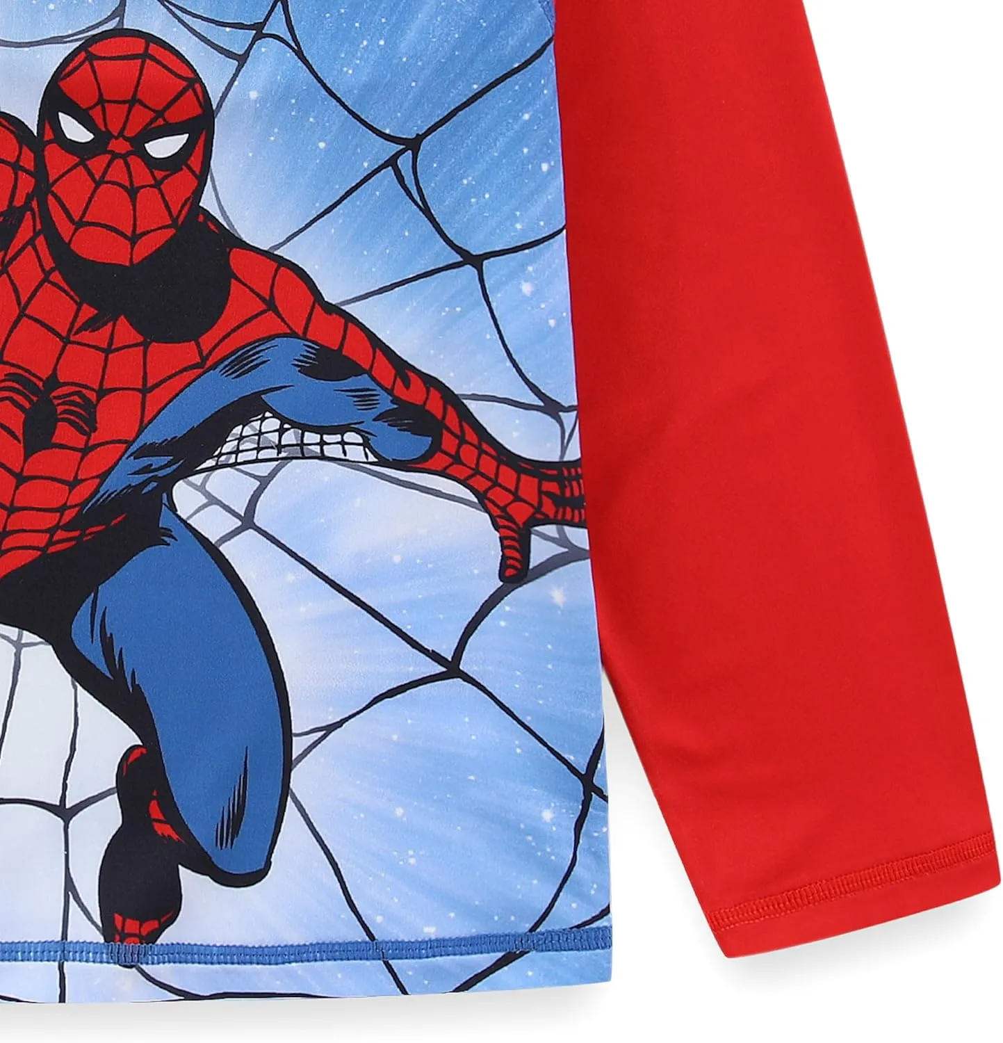 Marvel Spider-Man Boys UPF 50  Rash Guard and Swim Trunks for Toddler and Big Kids