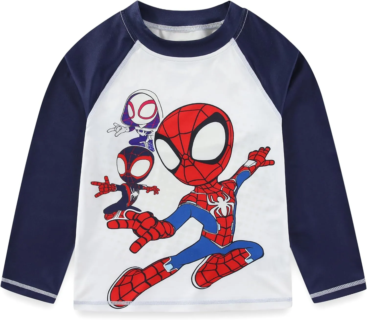Marvel Spider-Man Boys UPF 50  Rash Guard and Swim Trunks for Toddler and Big Kids