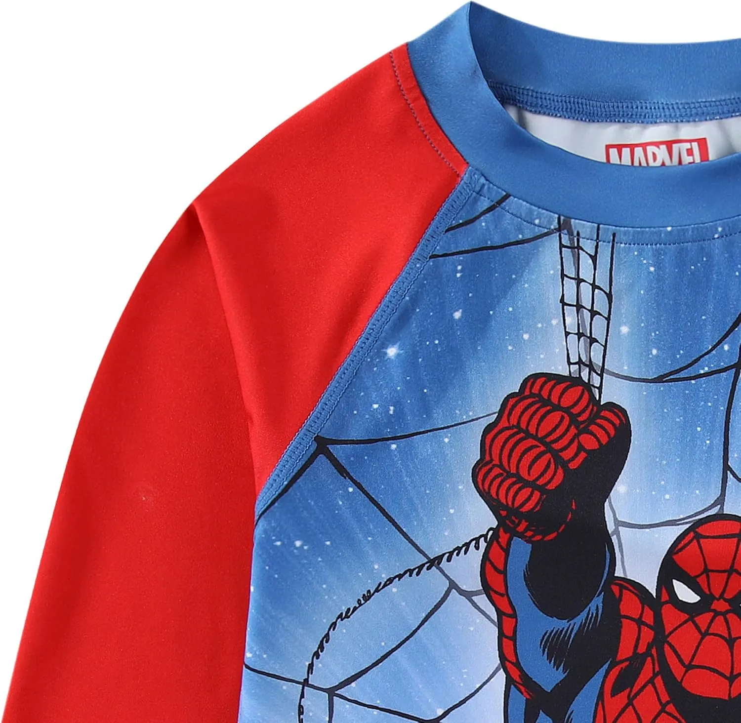 Marvel Spider-Man Boys UPF 50  Rash Guard and Swim Trunks for Toddler and Big Kids