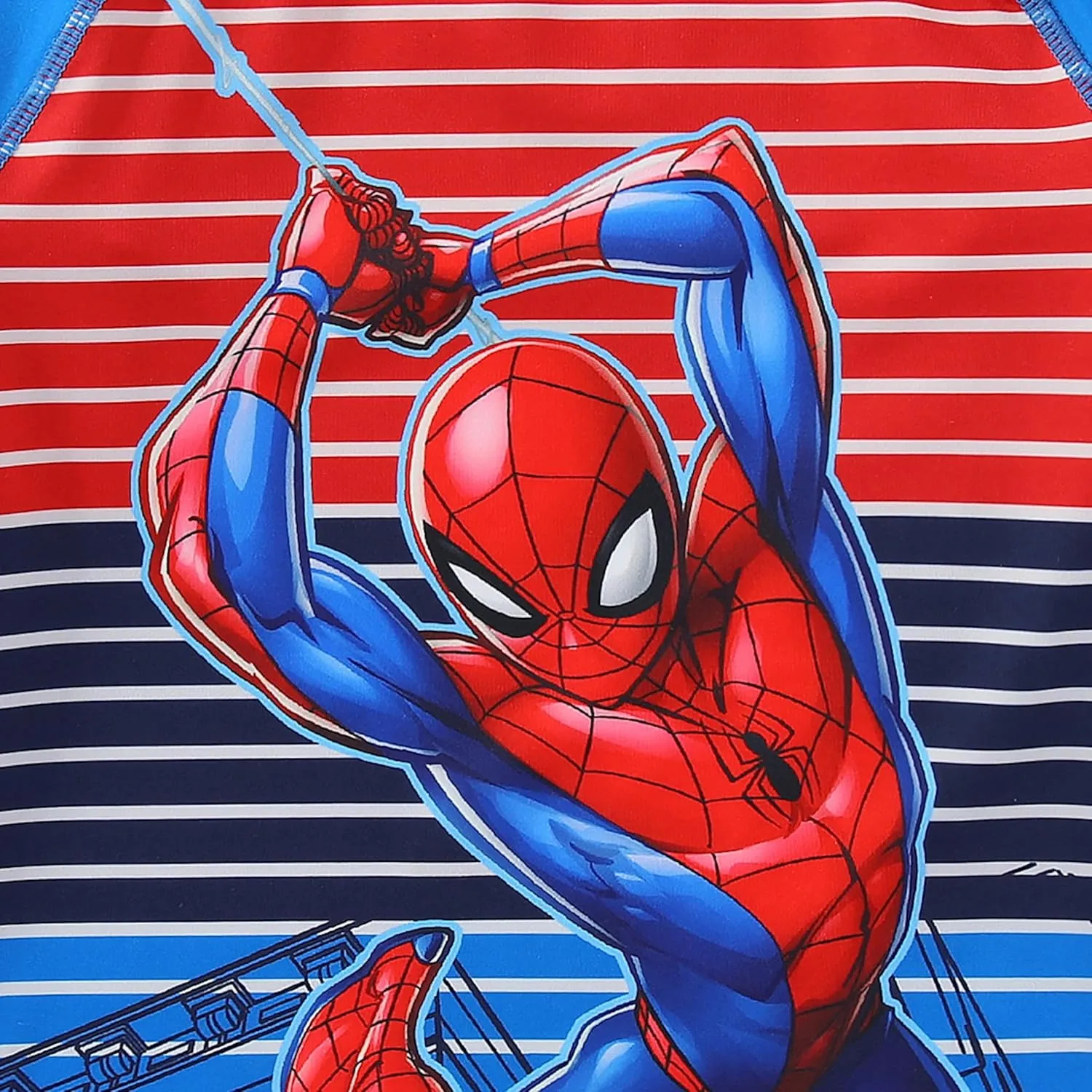 Marvel Spider-Man Boys UPF 50  Rash Guard and Swim Trunks for Toddler and Big Kids