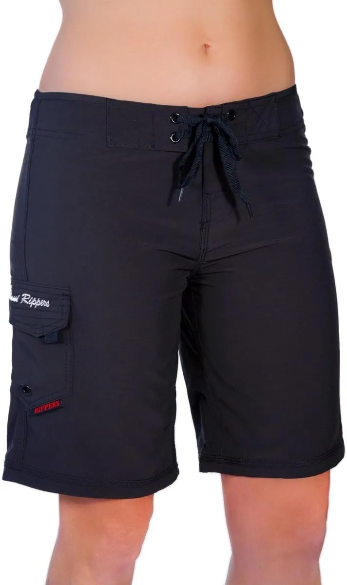 Maui Rippers Womens 9" 4-Way Stretch Swim Shorts Boardshorts