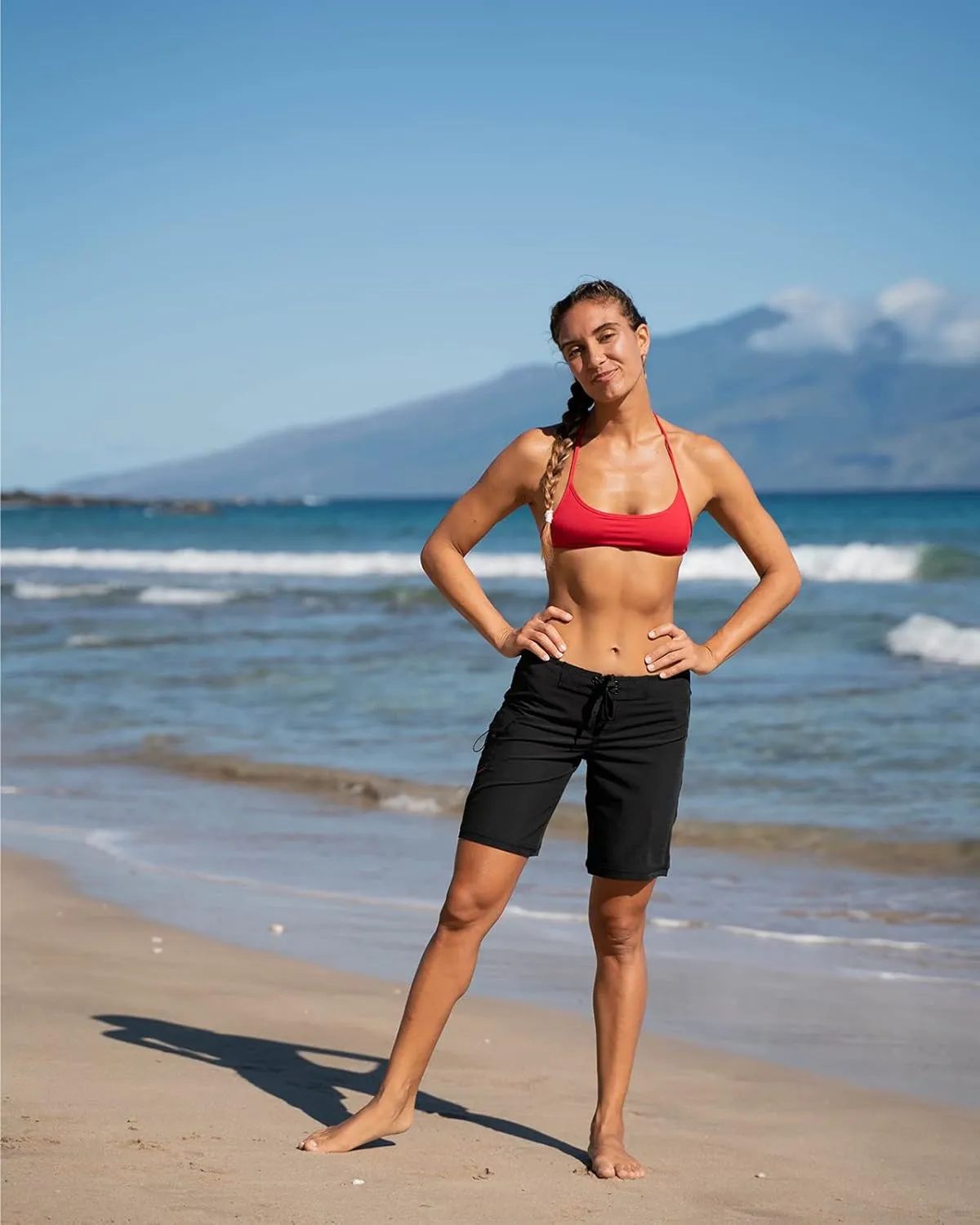 Maui Rippers Womens 9" 4-Way Stretch Swim Shorts Boardshorts