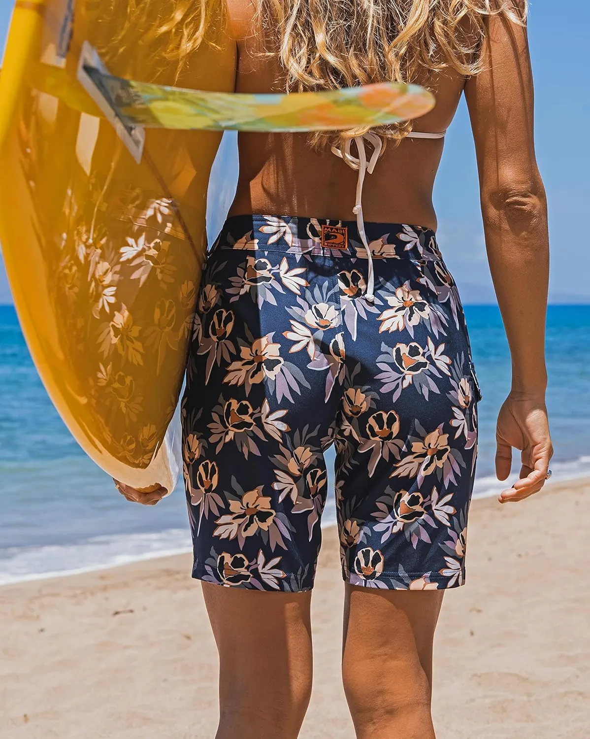 Maui Rippers Womens 9" 4-Way Stretch Swim Shorts Boardshorts