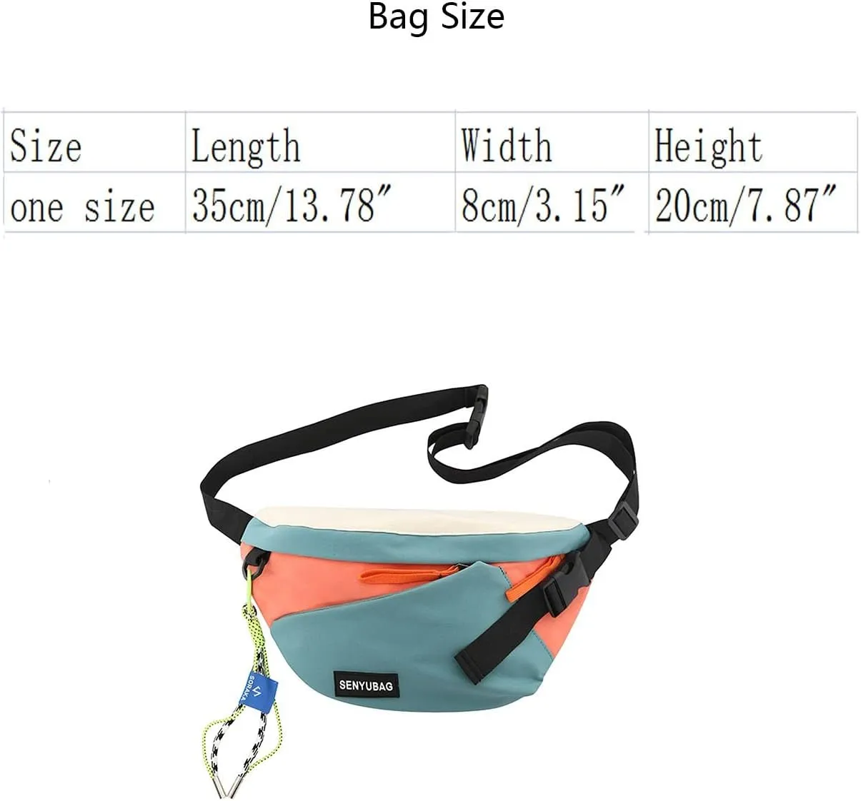 Men And Women Fashion Trend Capacity Messenger Bag Simple Casual Camping Bag Shoulder Bags Bag (Light Blue, One Size)