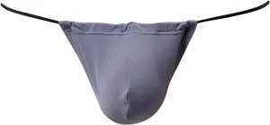Mens Glossy Silk G-String Thong Underwears Soft Adjustable Low Rise Underwear Briefs Sexy Bulge Pouch Thongs for Men