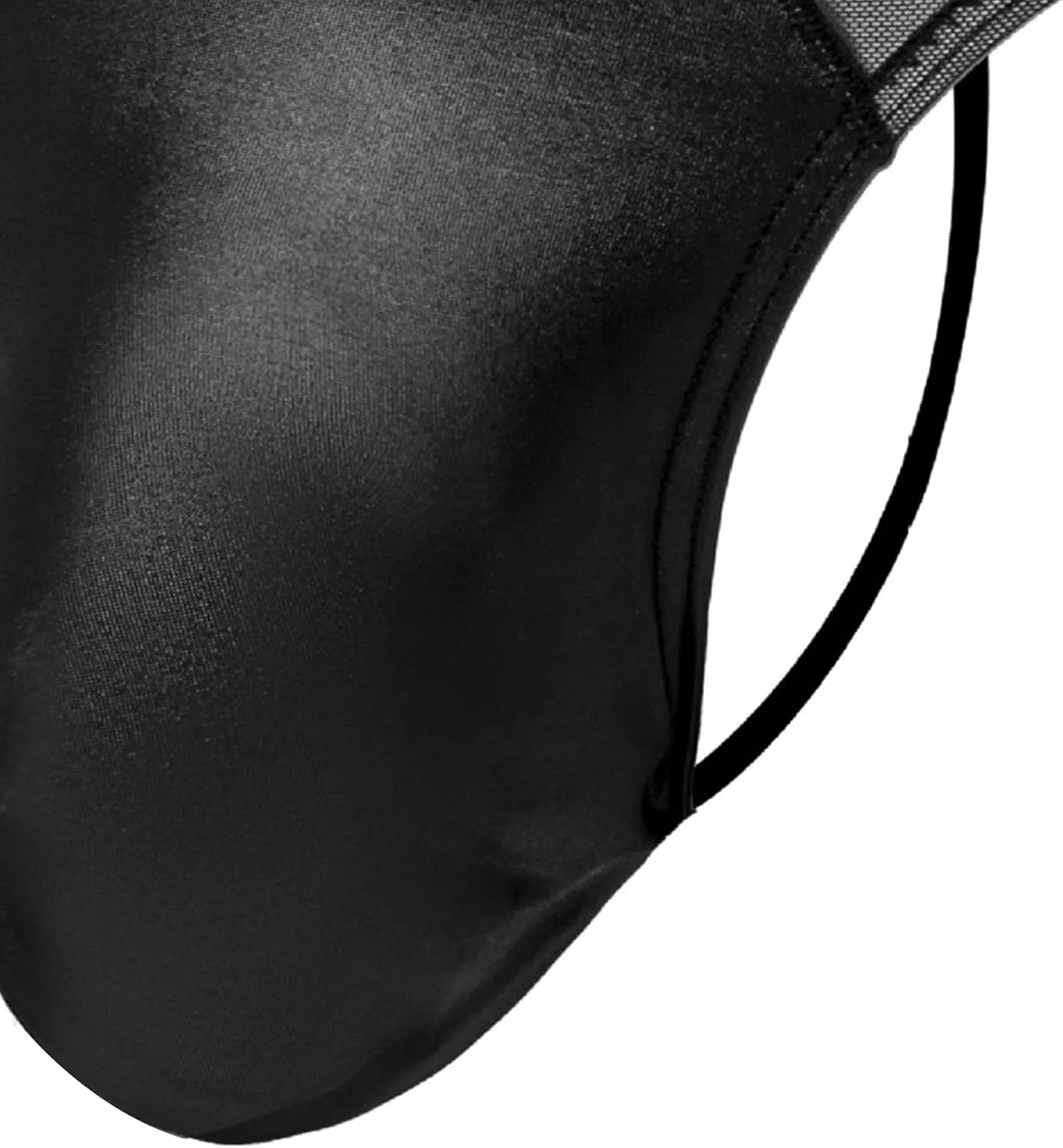 Men's Sexy Patent Leather T-Underwear Transparent Mesh U Convex Underpants Low Waist Buttocks Boxer Briefs