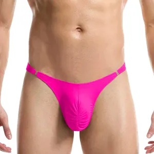 Mens Sexy T-Back Thongs Low Rise Underwear Bulge Pouch Ice Silk Briefs Summer Trendy