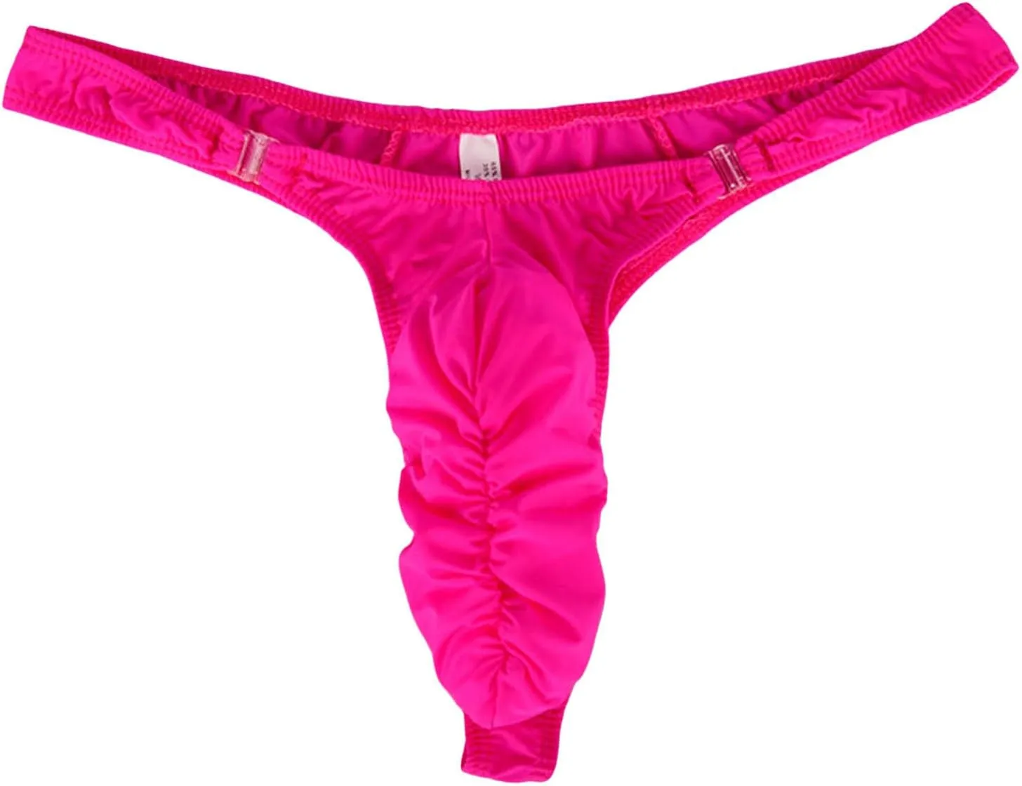 Mens Sexy T-Back Thongs Low Rise Underwear Bulge Pouch Ice Silk Briefs Summer Trendy