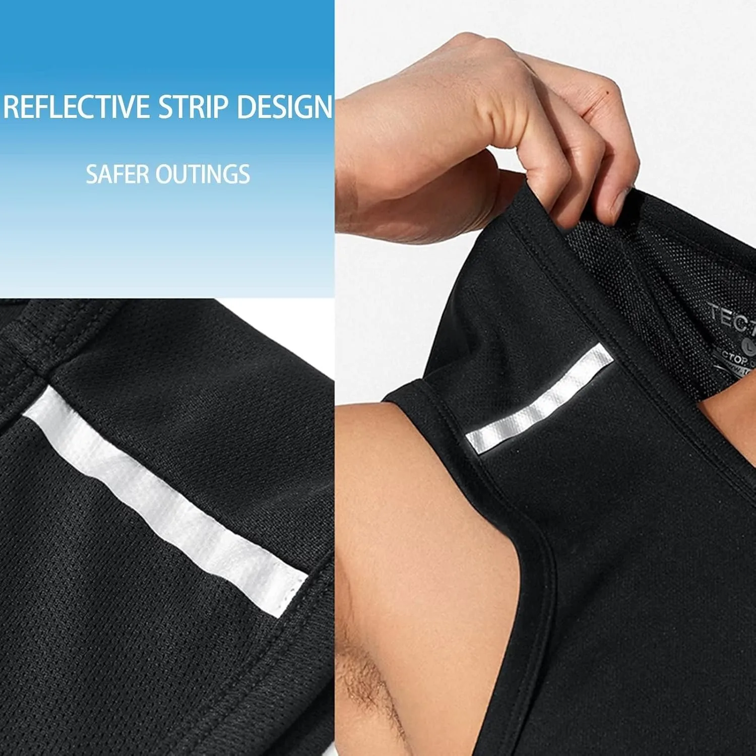 Men's Sports Tank Top Sleeveless Quick Dry Athletic Gym Shirts for Beach Running Workout